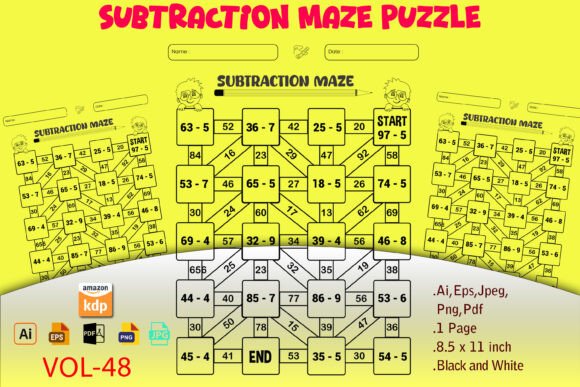 Download Subtraction Printable Puzzle Worksheet - Printable puzzle Collection