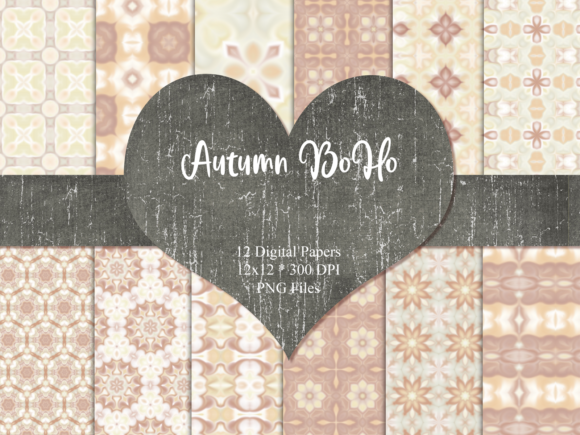 Download Autumn BoHo Scrapbook Paper - Scrapbook Collection