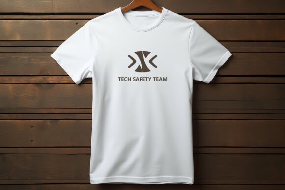 Download White T-Shirt Mockup on Wooden Surface - Wooden surface Collection