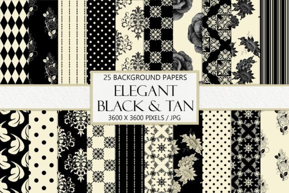 Download Seamless Black and Tan Scrapbook Paper - Scrapbook Collection