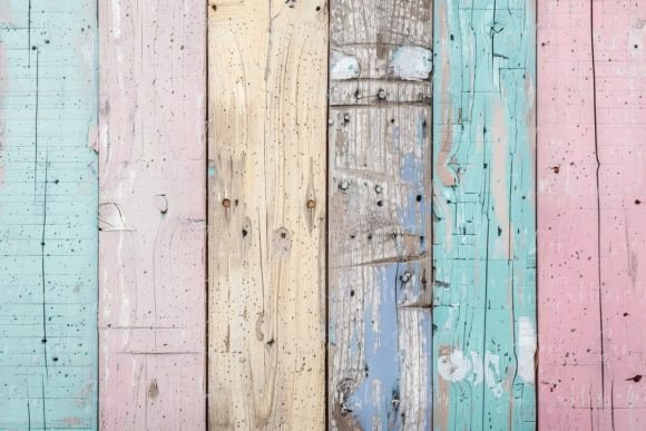Download Colorful Weathered Wood Panels - Premium Resources
