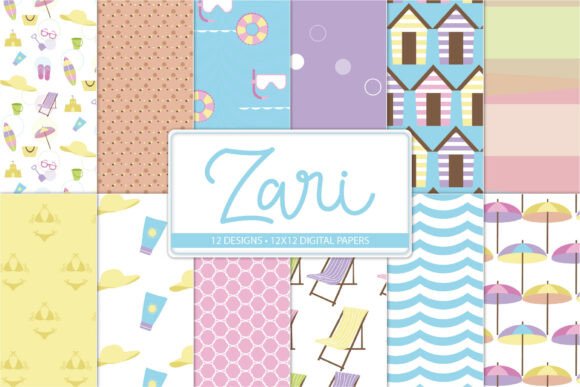Download Summer Scrapbook Paper for Vacation - Scrapbook Collection