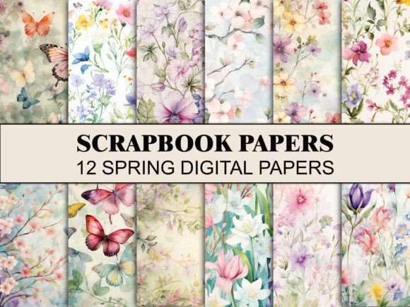 Download Spring Flowers Scrapbook Paper Pattern - Scrapbook Collection